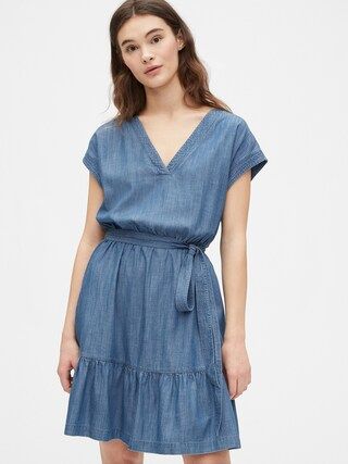 Ruffle Hem Dress in TENCEL™ | Gap (US)