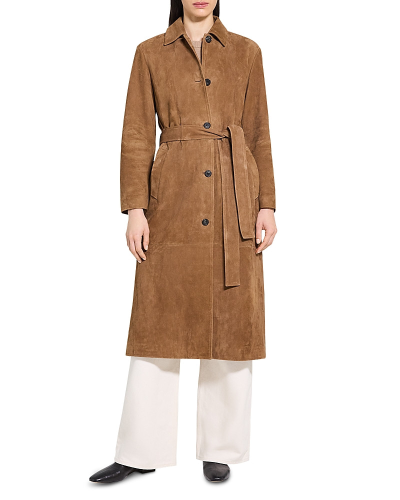 Theory Long Leather Coat | Bloomingdale's (US)