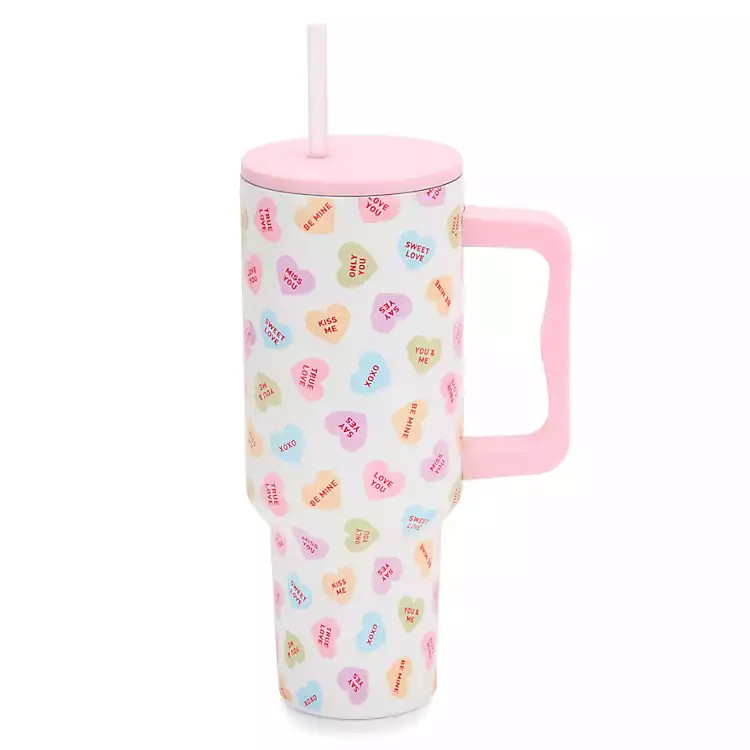 New! Conversation Heart 40 oz Tumbler | Kirklands