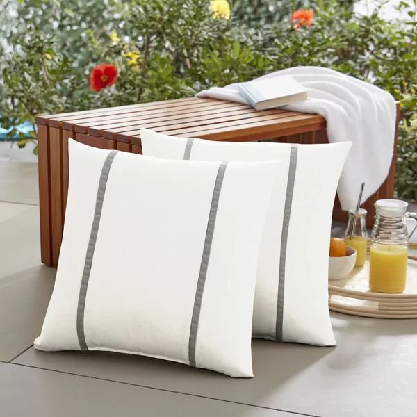 Hollman Outdoor Square Pillow Cover and Insert (Set of 2) | Wayfair North America