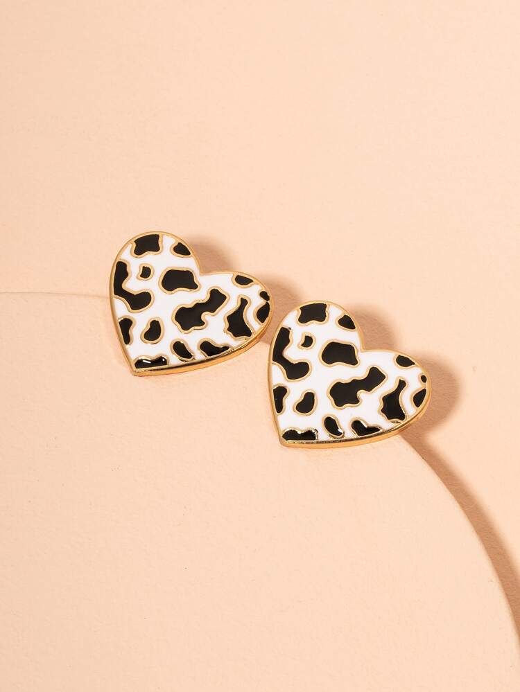 Heart Shaped Stud Earrings | SHEIN