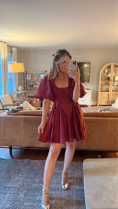 Red square neck dress. Perfect for the holidays. I got a size 6. 

Silver Mary Jane shoes. Love the buckle and found some similar on target and Walmart  

#lindseystackhouse #falldress #holidaydress 

#LTKSeasonal #LTKHoliday #LTKfindsunder100