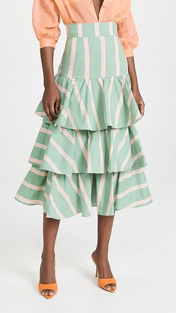 Tiered Striped Skirt | Shopbop