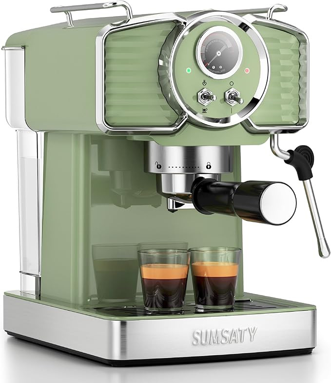 SUMSATY Espresso Machine 20 Bar Espresso Maker with Milk Frother Steam Wand, Professional Express... | Amazon (US)
