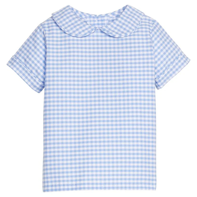 Little English Peter Pan Shirt - Mayfair Gingham | JoJo Mommy