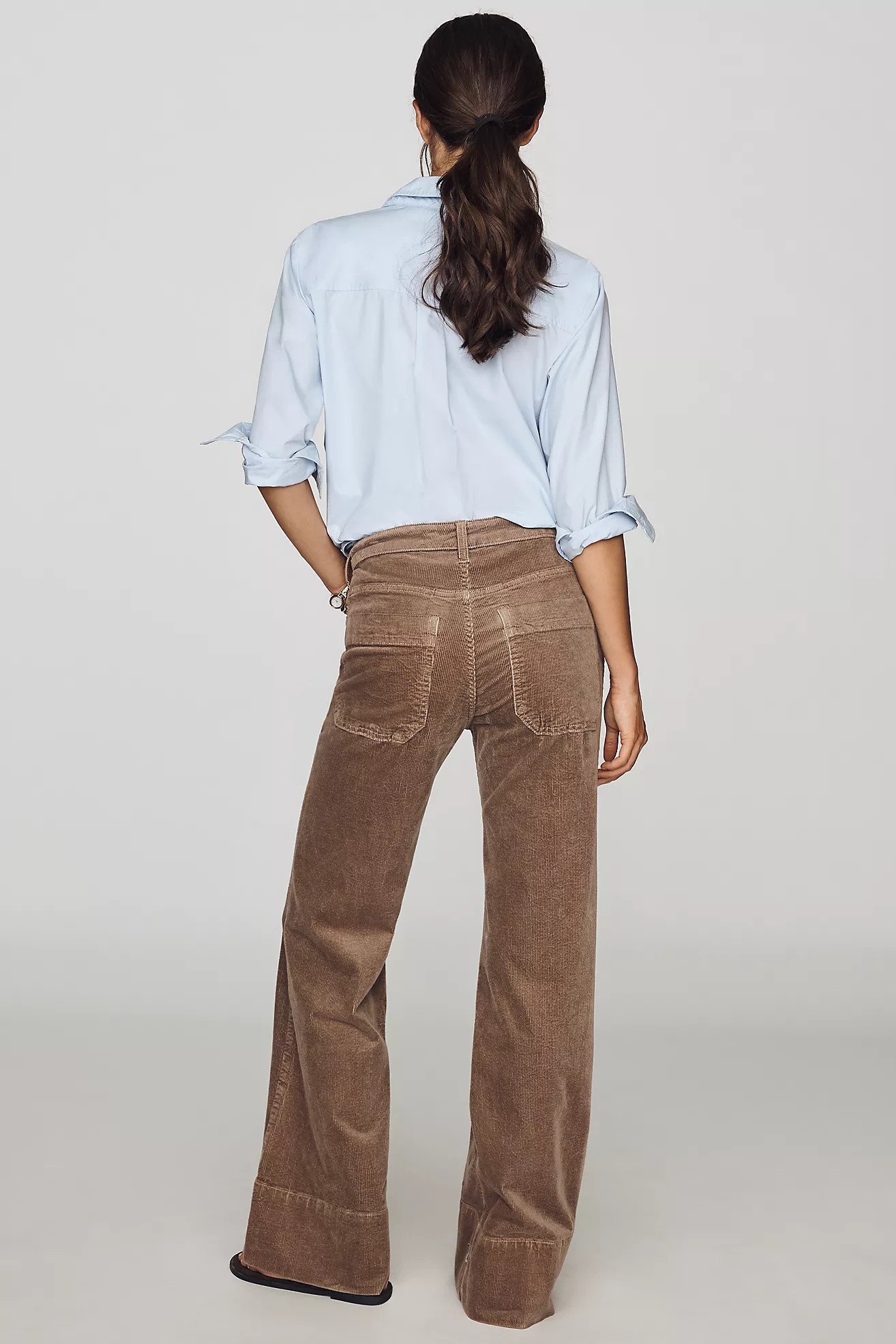 Pilcro Rylan Corduroy High-Rise Flare Jeans | Anthropologie (US)