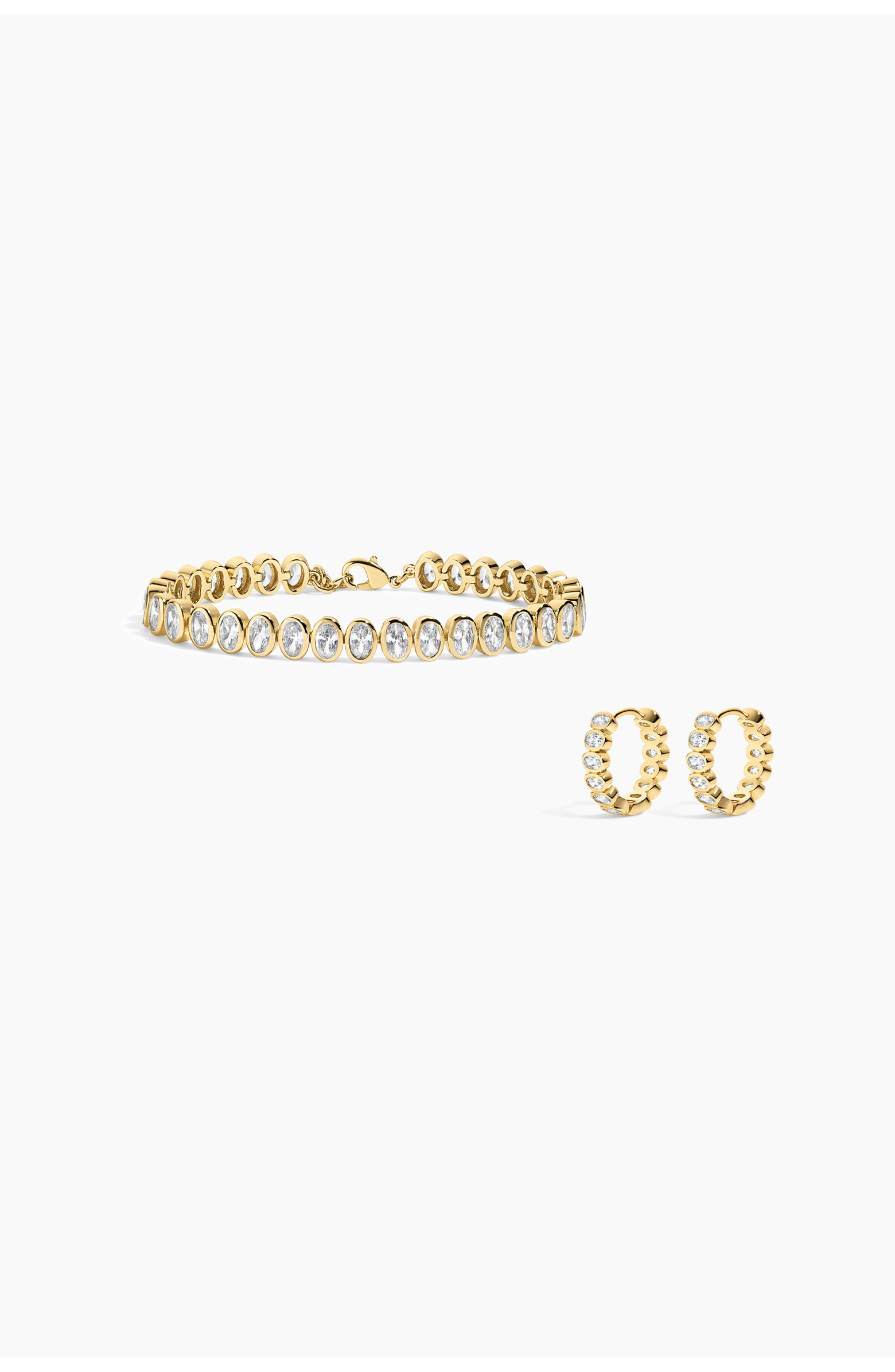 Electric Picks Champagne Bracelet and Hoops Set of 2 | Nordstrom | Nordstrom