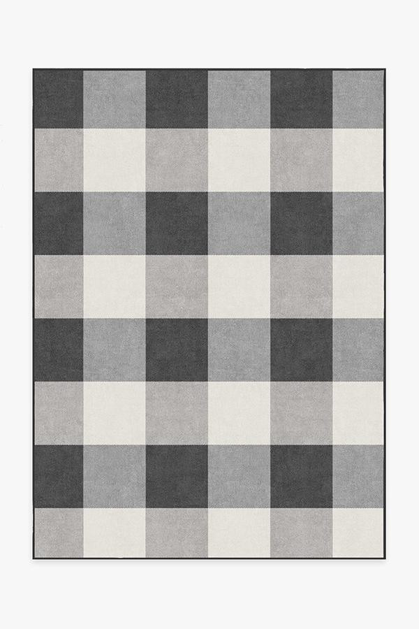 Buffalo Plaid Black & White Rug | Ruggable