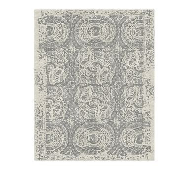 Bosworth Hand Tufted Wool Rug - Gray | Pottery Barn (US)