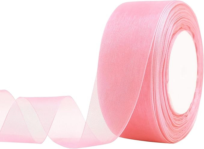 1-1/2 Inch 50 Yards/Roll Sheer Organza Ribbon for Gift Wrapping, Party Decoration,Christmas Tree ... | Amazon (US)