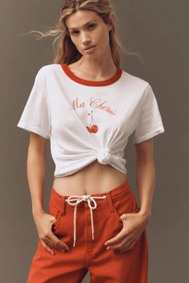 Sundry Cotton-Slub Graphic Tee | Anthropologie (US)