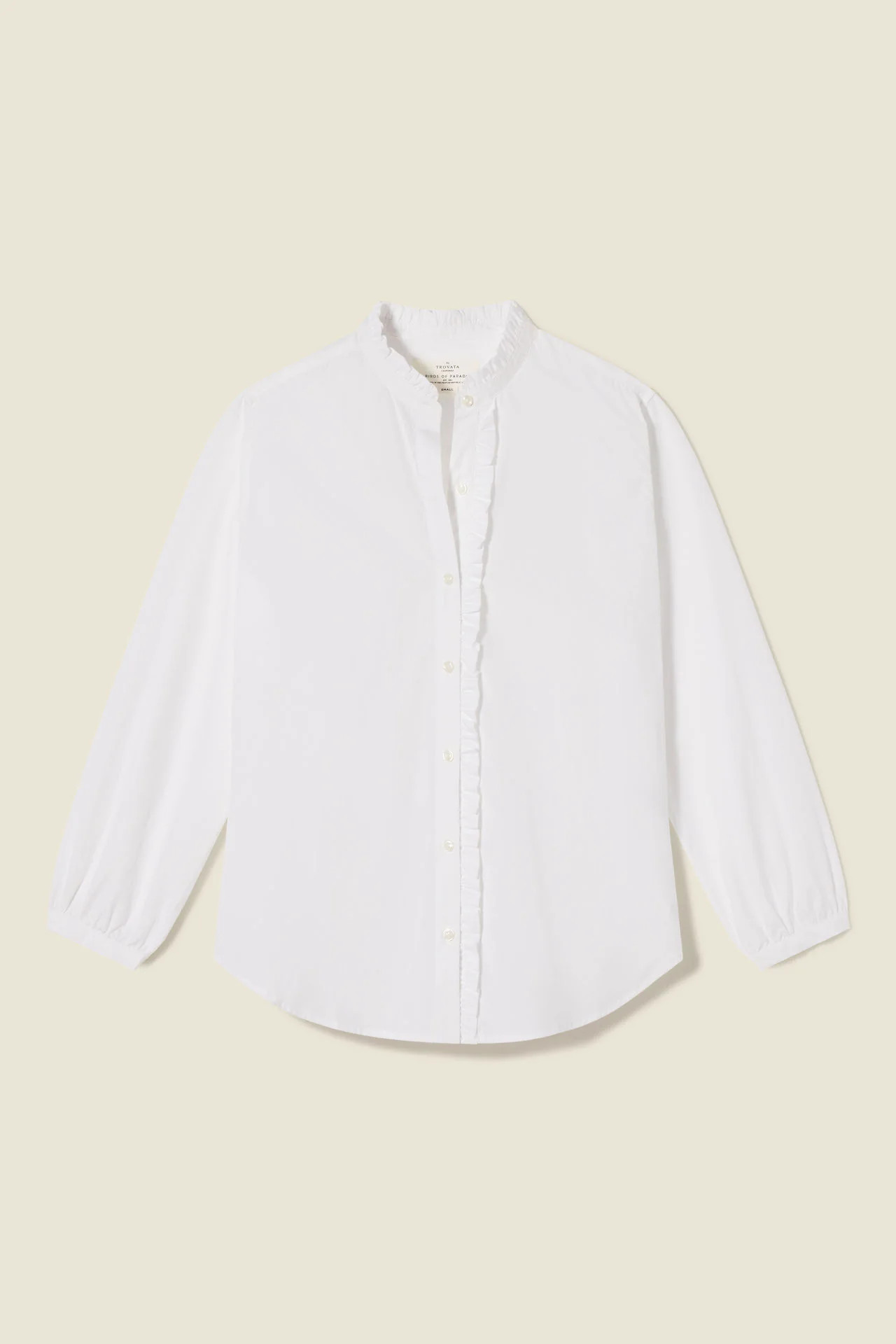 Helena Shirt White Poplin | TROVATA