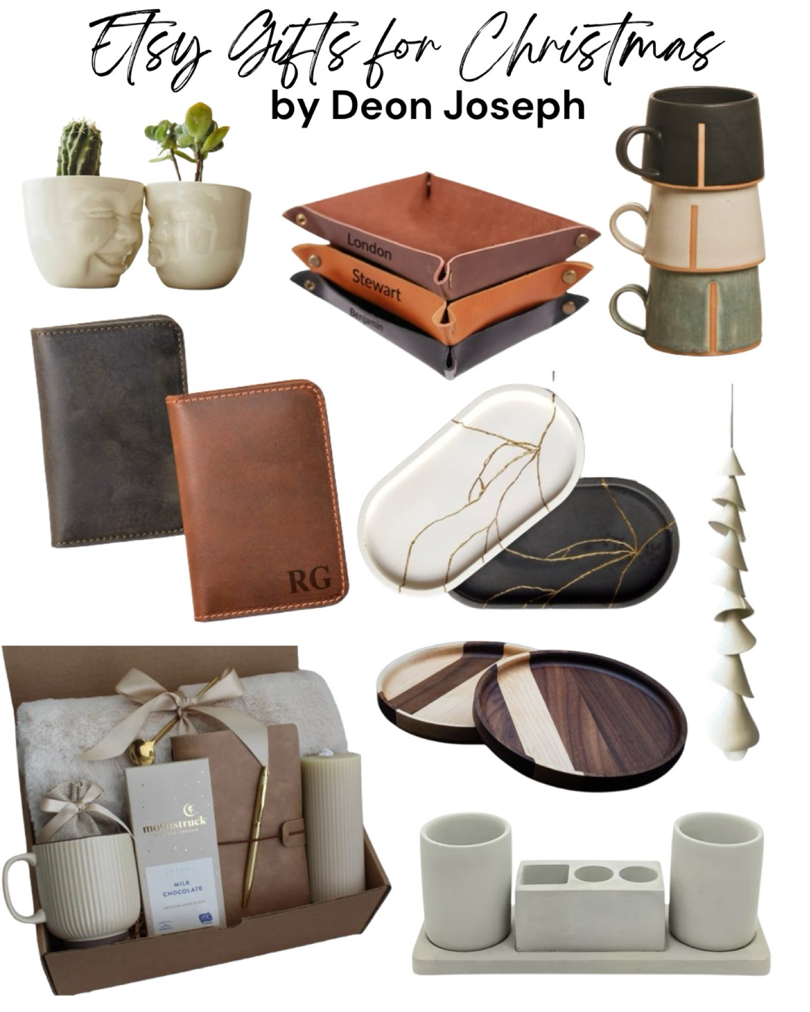 Looking for personalized or aesthetic gifts you could give your loved ones? Etsy does have a wide set of choices, from personalized card holder to aesthetic pots for your precious succulents! 

#LTKhome #LTKHoliday #LTKGiftGuide