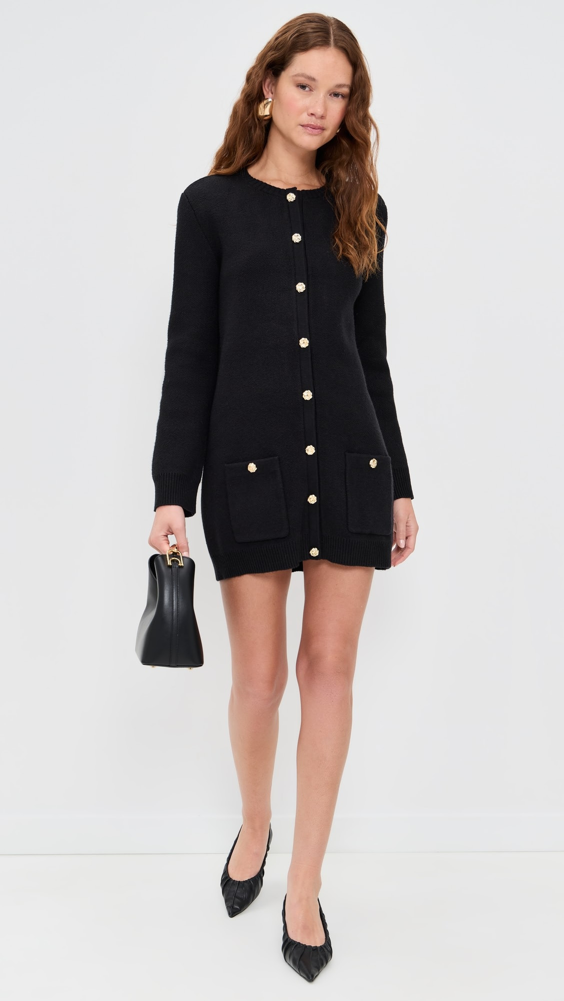 Parker Gold Button Sweater Dress | Shopbop