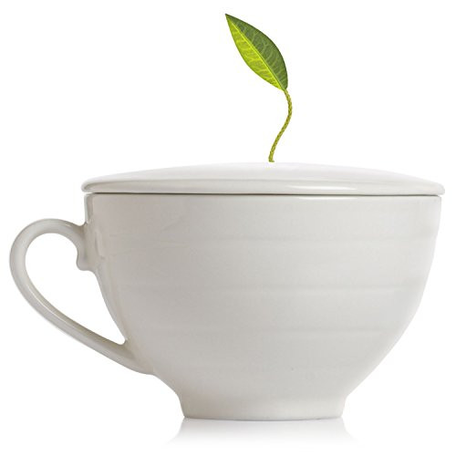 Tea Forte CAFE CUP, Porcelain Tea Cup with Custom Cover for Steeping | Amazon (US)