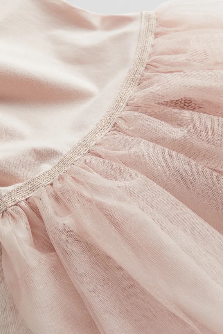 Tulle-skirt Dress with Puff Sleeves | H&M (US + CA)