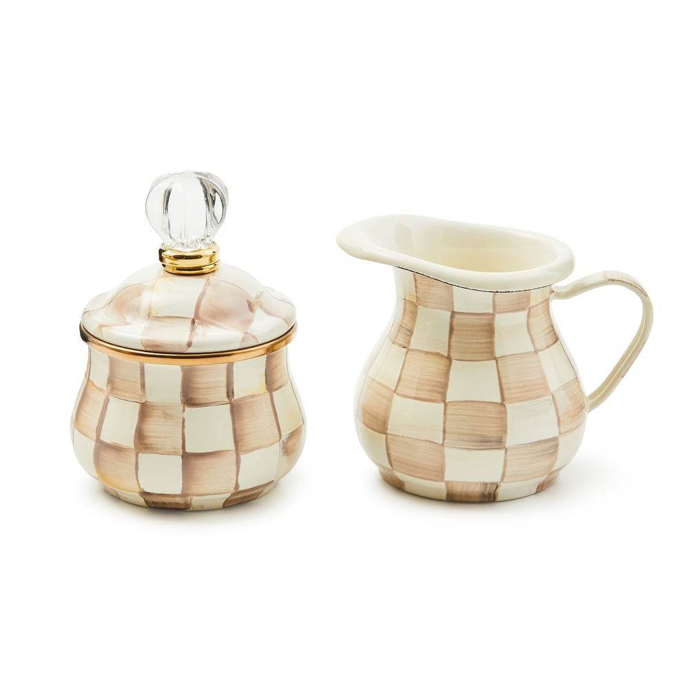 Mocha Check Little Creamer | MacKenzie-Childs