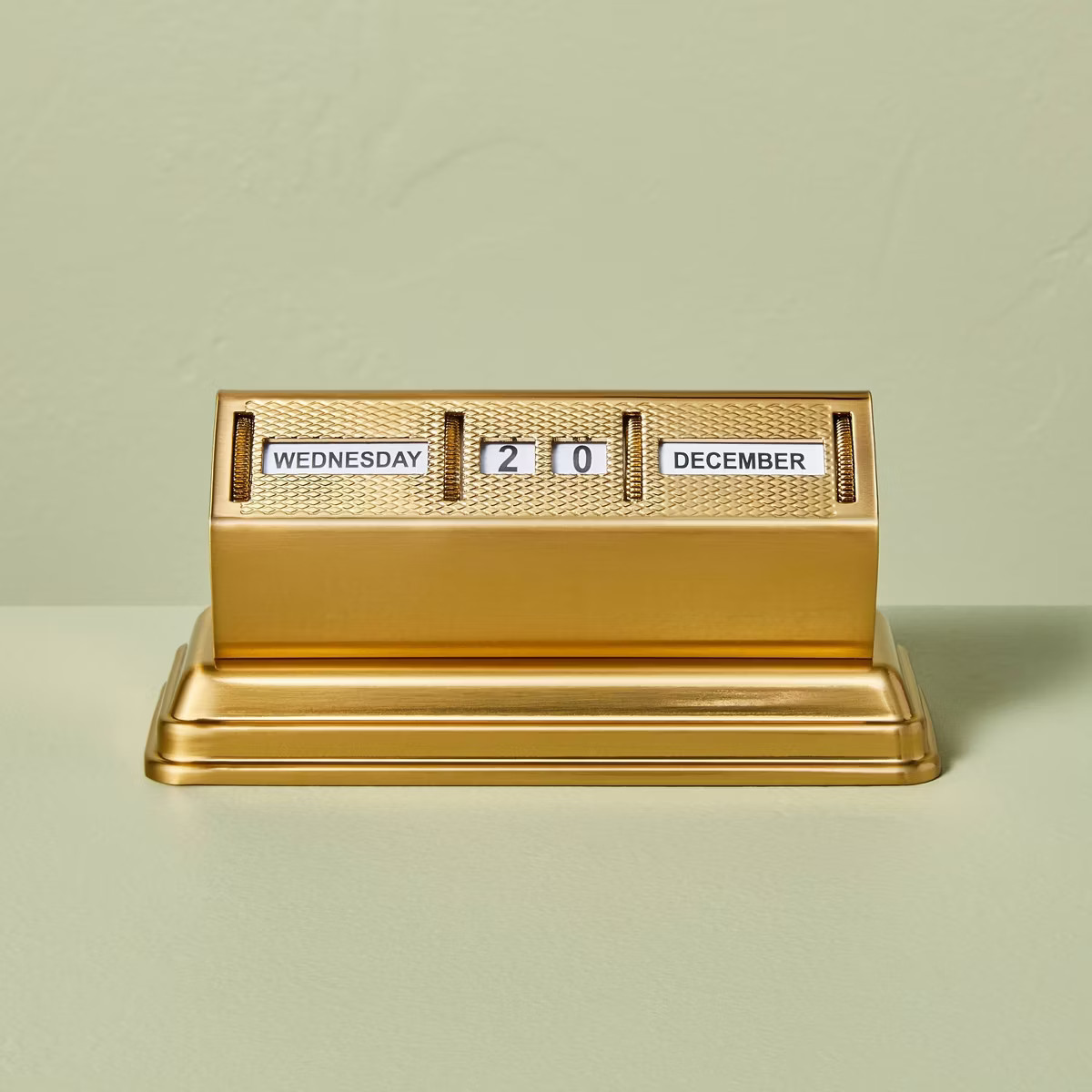 Brass Perpetual Desktop Calendar Antique Finish - Hearth & Hand™ with Magnolia | Target