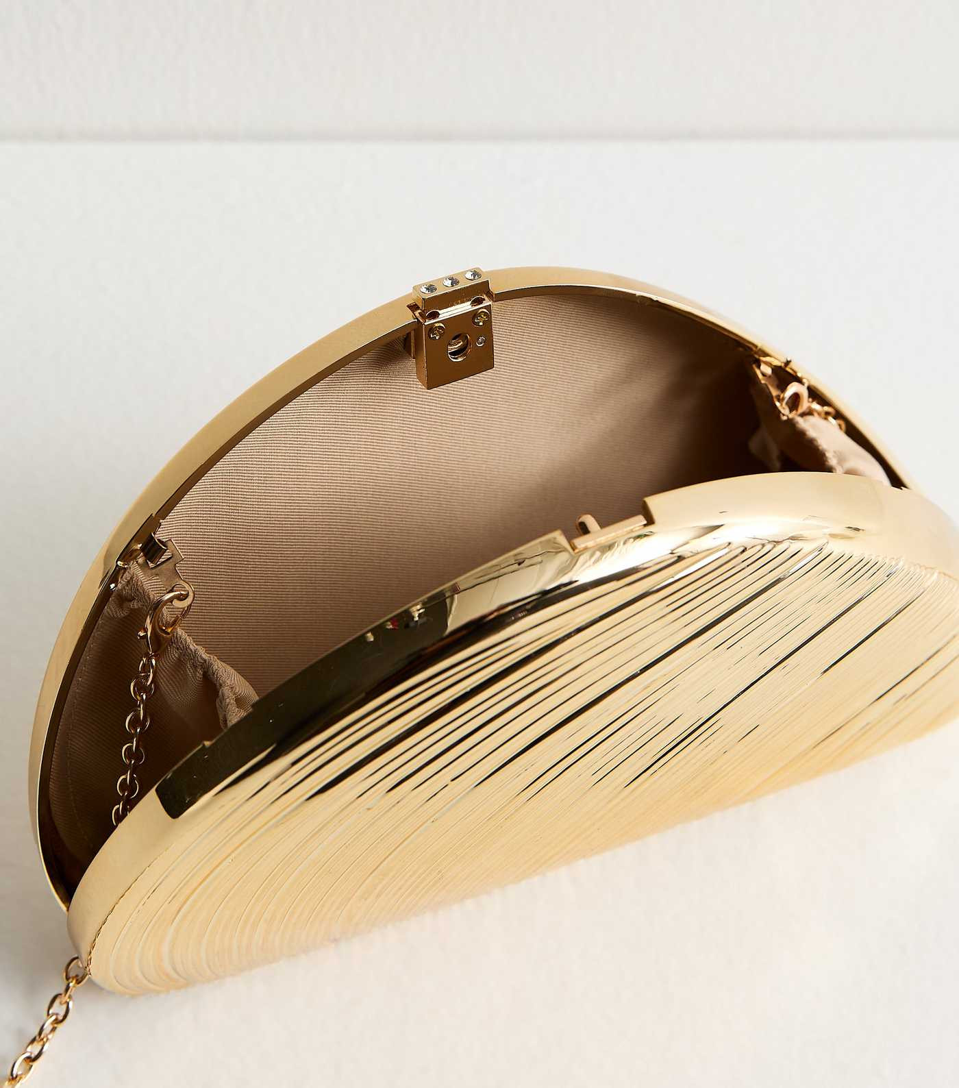 Gold Tone Clam Shell Box Clutch | New Look | New Look (UK)
