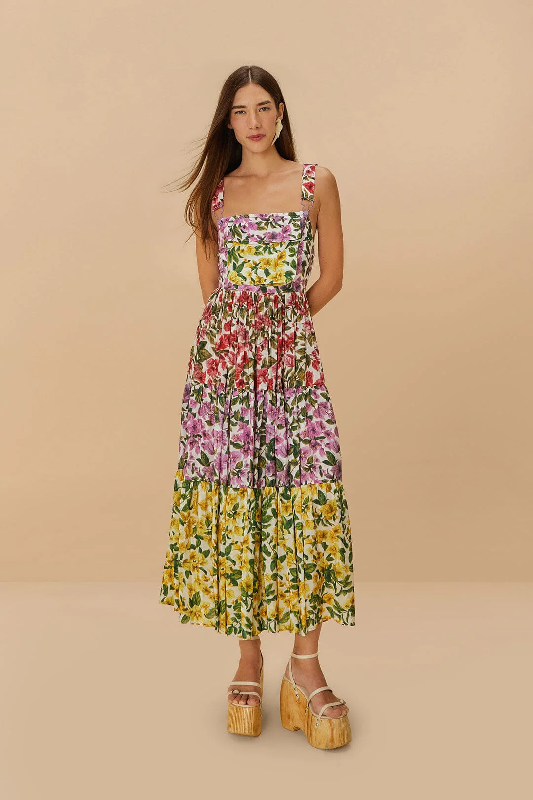 Mixed Bougainvillea Sleeveless Maxi Dress | FarmRio (US)