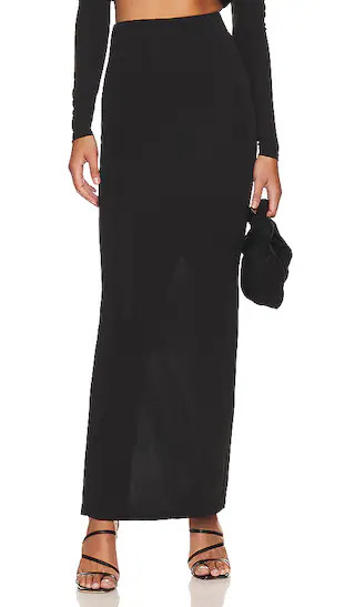 Cedella Column Maxi Skirt in Black | Revolve Clothing (Global)