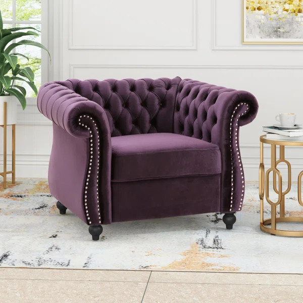 Emori Upholstered Chesterfield Chair | Wayfair North America