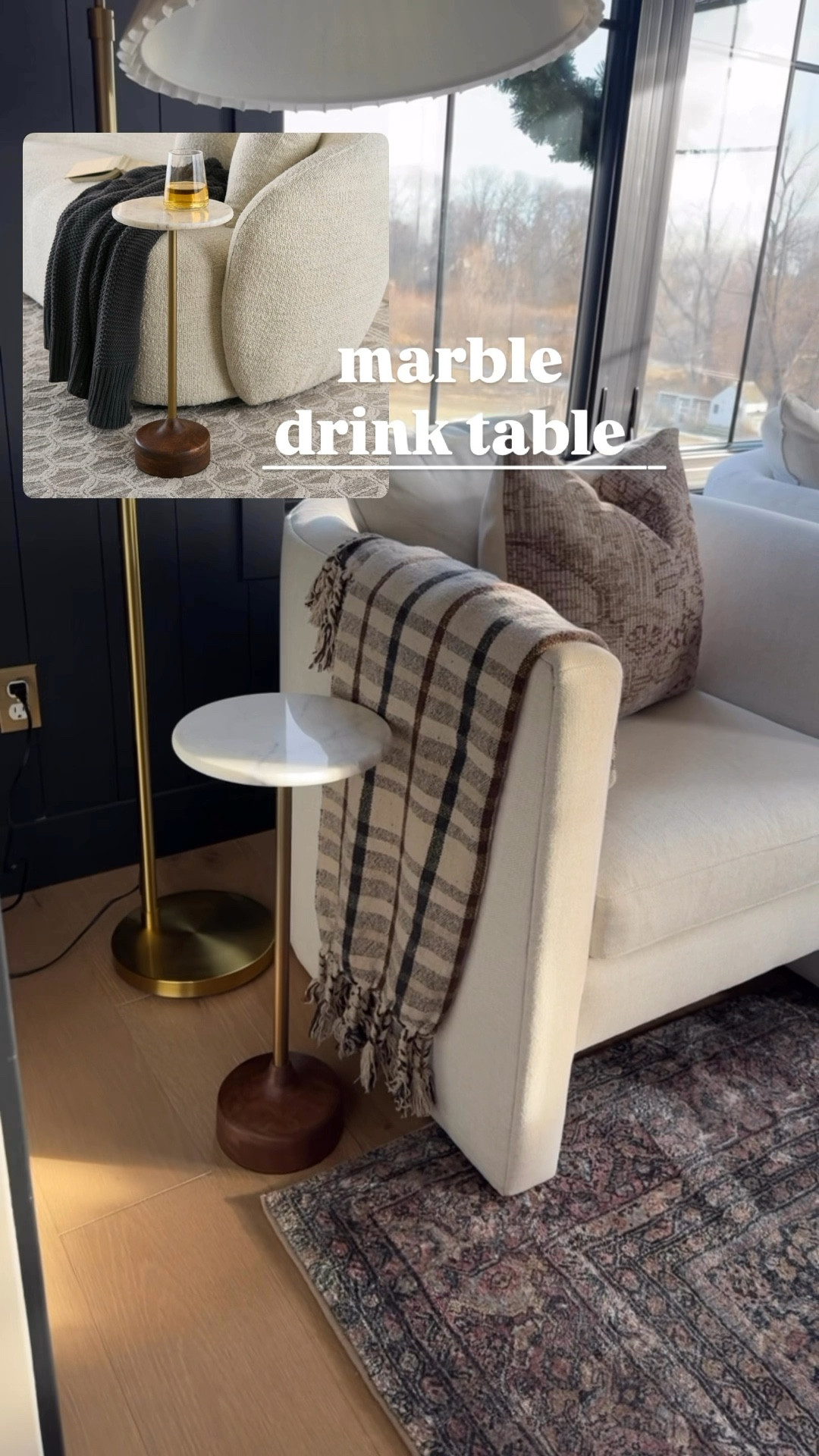 Back in stock!!🚨(again🙌🏻)
Marble drink table, back in stock!!
The marble top is real, and I love the wood and brass accents! ONLY $42!!

I originally bought this a few months ago and it immediately went out of stock so I I wasn’t able to share!! I’m glad it’s back!
