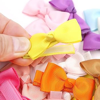 CELLOT Baby Hair Clips Baby Girls Fully Lined Baby Bows Hair Pins Tiny 2" Hair Bows Alligator Cli... | Amazon (US)