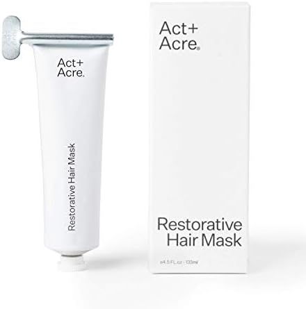 Act+Acre Restorative Hair Mask with Castor Oil, Shea Butter, and Glycerin - Cold Processed Hair T... | Amazon (US)