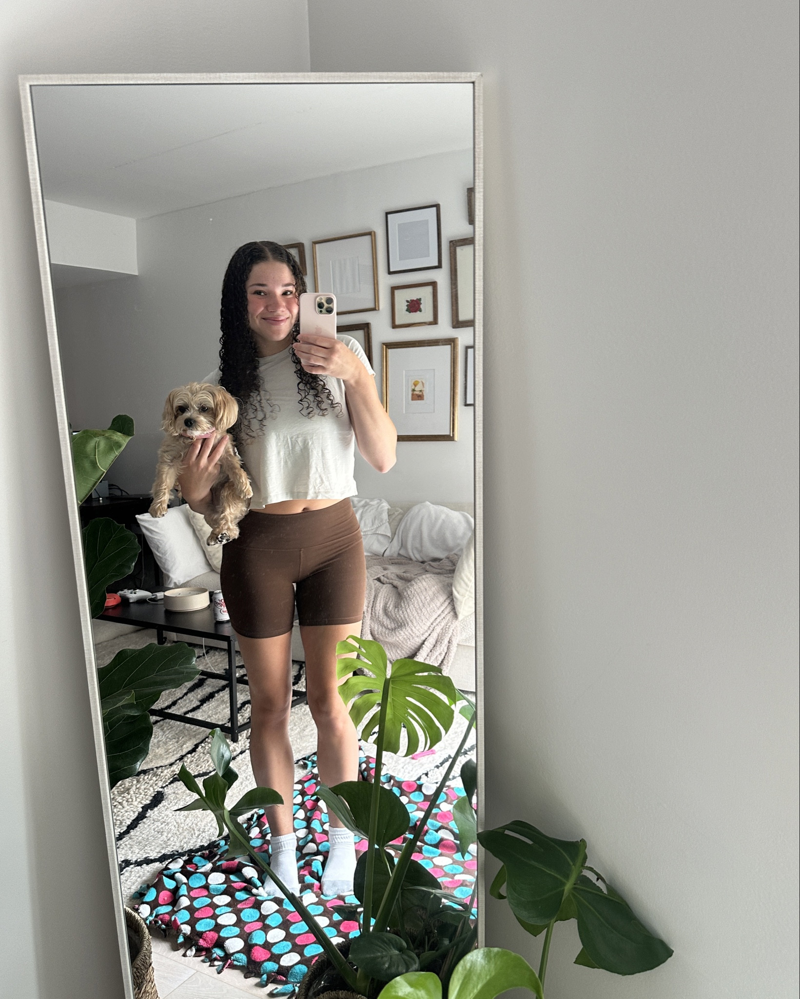 love a workout set!! this is the softest material EVER!! it doesn’t squeeze my legs or feel too tight! plus i always have on a little coverup for long walks with the puppy! 

#LTKFindsUnder100 #LTKFitness #LTKActive