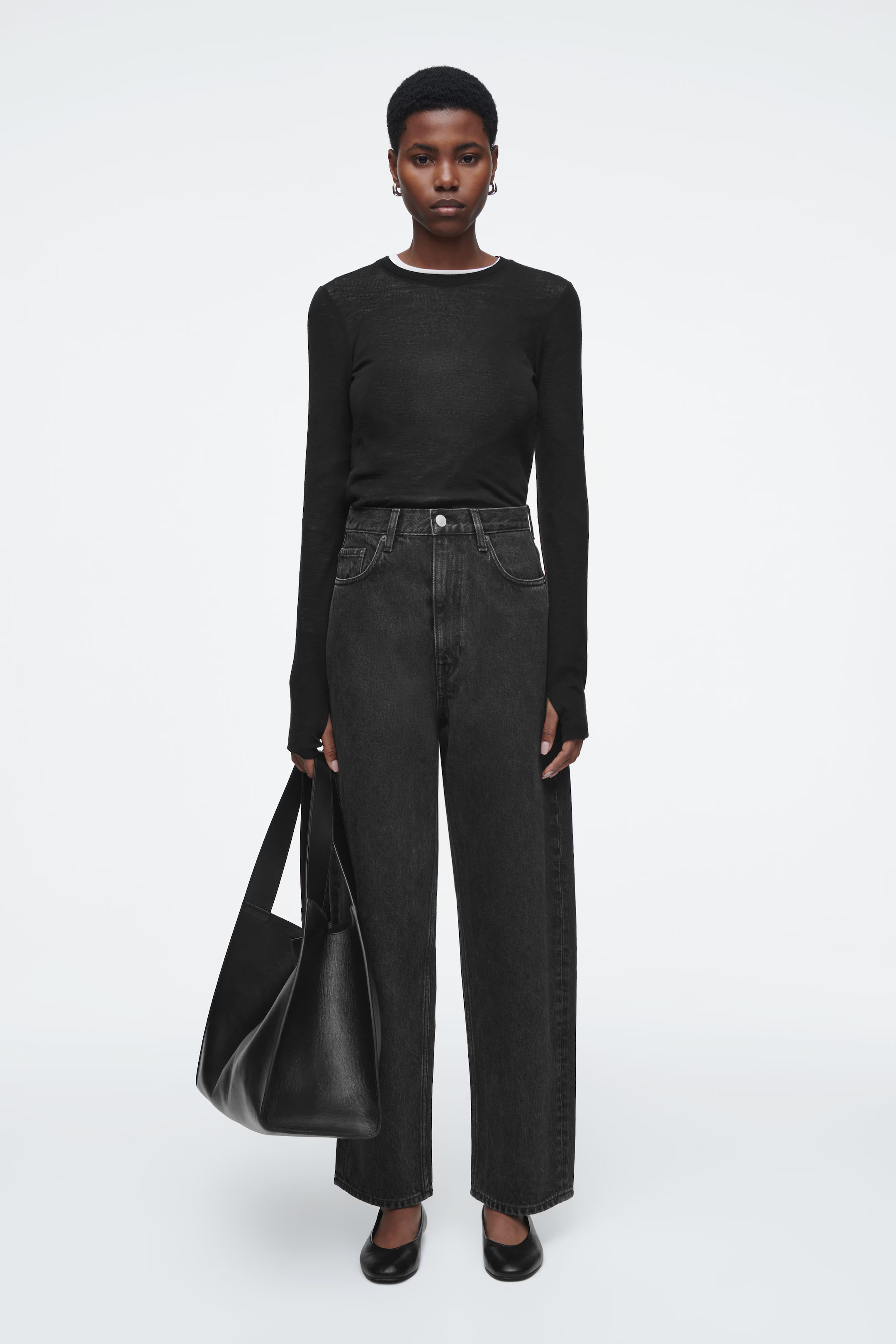 BAY BARREL-LEG JEANS - BLACK | COS GB | COS UK