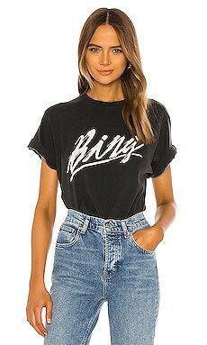 ANINE BING Basic Bing Tee in Vintage Black from Revolve.com | Revolve Clothing (Global)