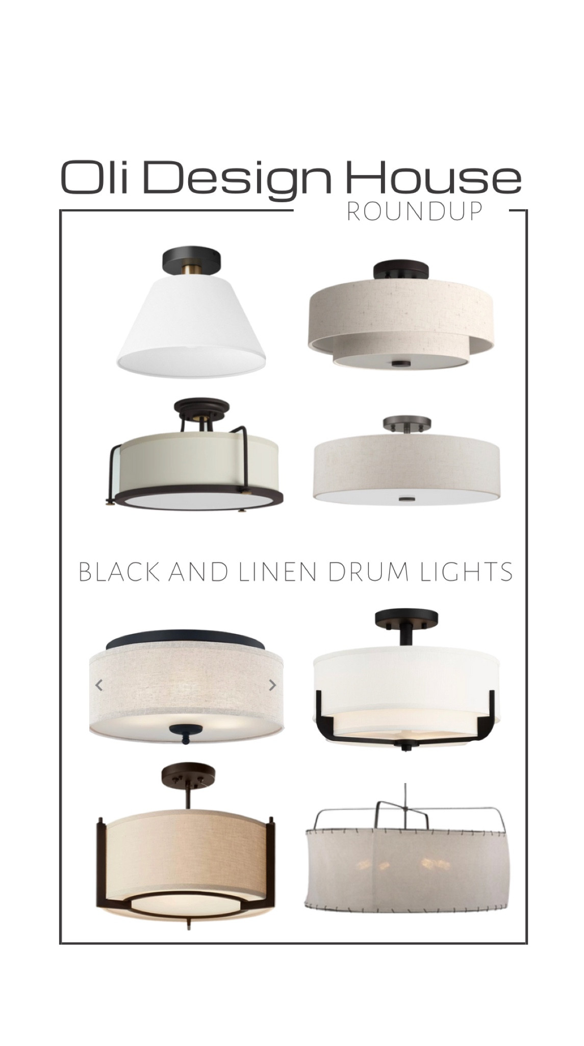 Semi flush and flush mount lighting. Black semi flush mount lights with linen drum shades. 



#LTKhome #LTKunder100 #LTKFind