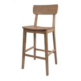 Torino 29 in. High Barnwood Wire-Brush Back Swivel Bar Stool | The Home Depot