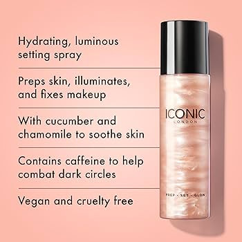 ICONIC LONDON Prep-Set-Glow | Hydrating + Setting + Glowing Spray, 3-in-1 Formula for a Dewy, Rad... | Amazon (US)