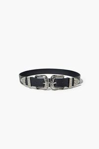 Faux Leather Dual Buckle Western Belt | Forever 21 (US)
