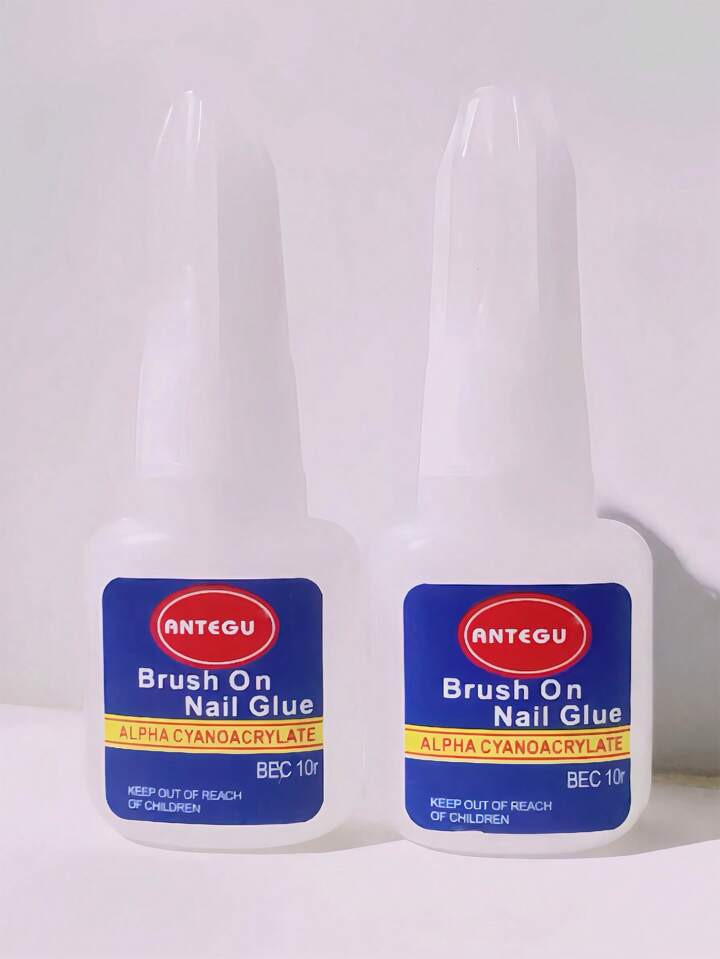 2 Frascos X 10g Cola Para Unhas Com Pincel, Conjunto | SHEIN