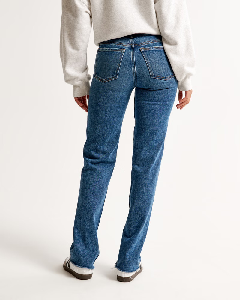 Mid Rise 90s Straight Jean | Abercrombie & Fitch (UK)