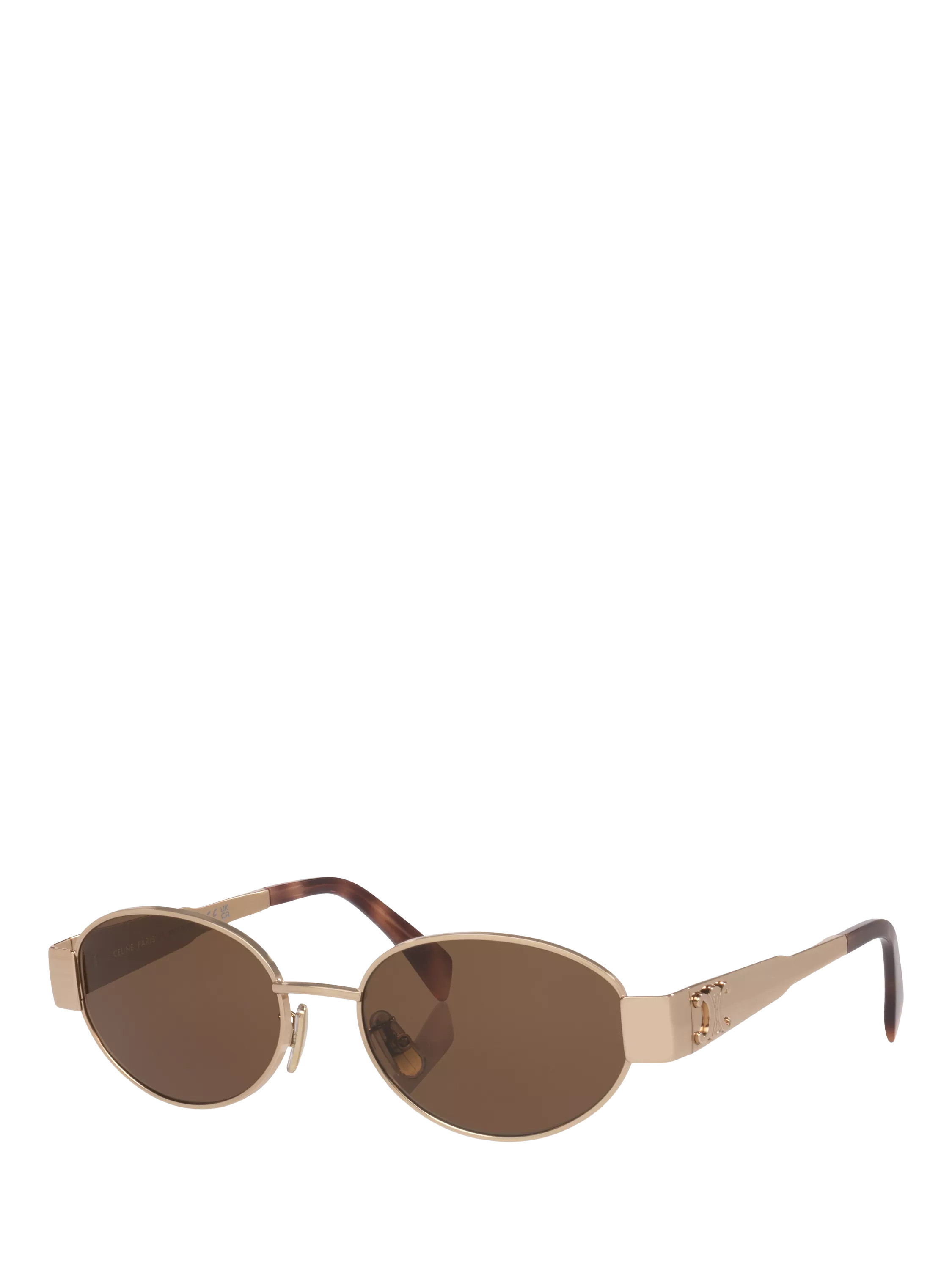 Celine CL000502 Men's Oval Sunglasses, Gold Pink | John Lewis (UK)