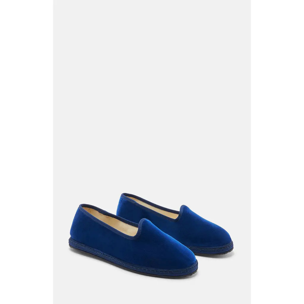 SCAROSSO Valentina Loafers in Blue - Velvet at Nordstrom, Size 40 | Nordstrom