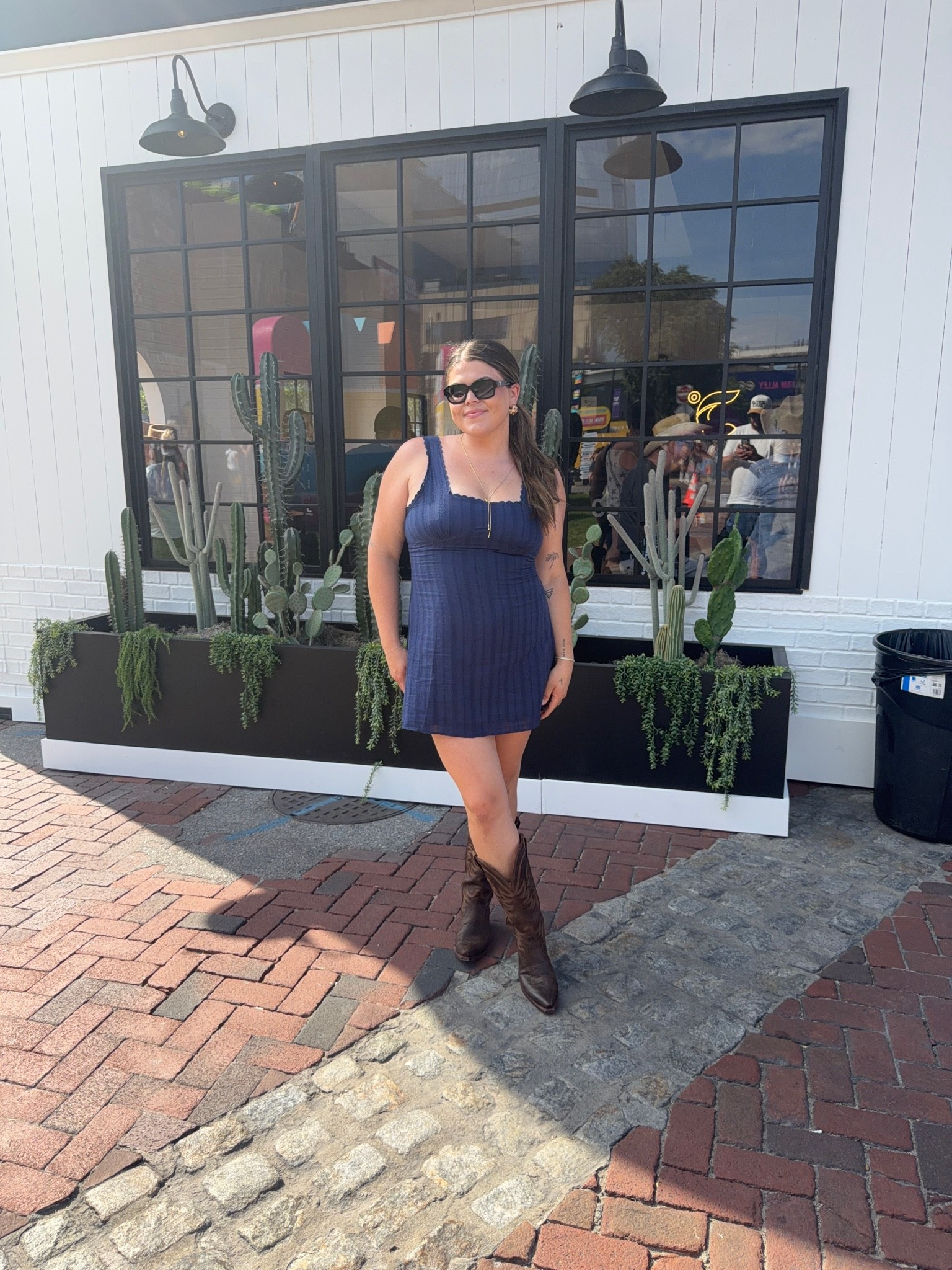 What I wore in Nashville on Broadway for CMA fest! Wearing size 12 in Princess Polly dress I got from Amazon! 

Country concert, western, dress, vacation midsize, size 12, size 14, mom style, curvy outfit