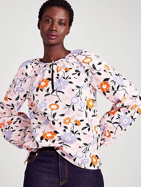 floral garden seersucker top | Kate Spade (US)