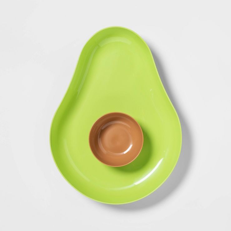 2pc Plastic Figural Avocado Serving Bowl Set - Sun Squad™ | Target