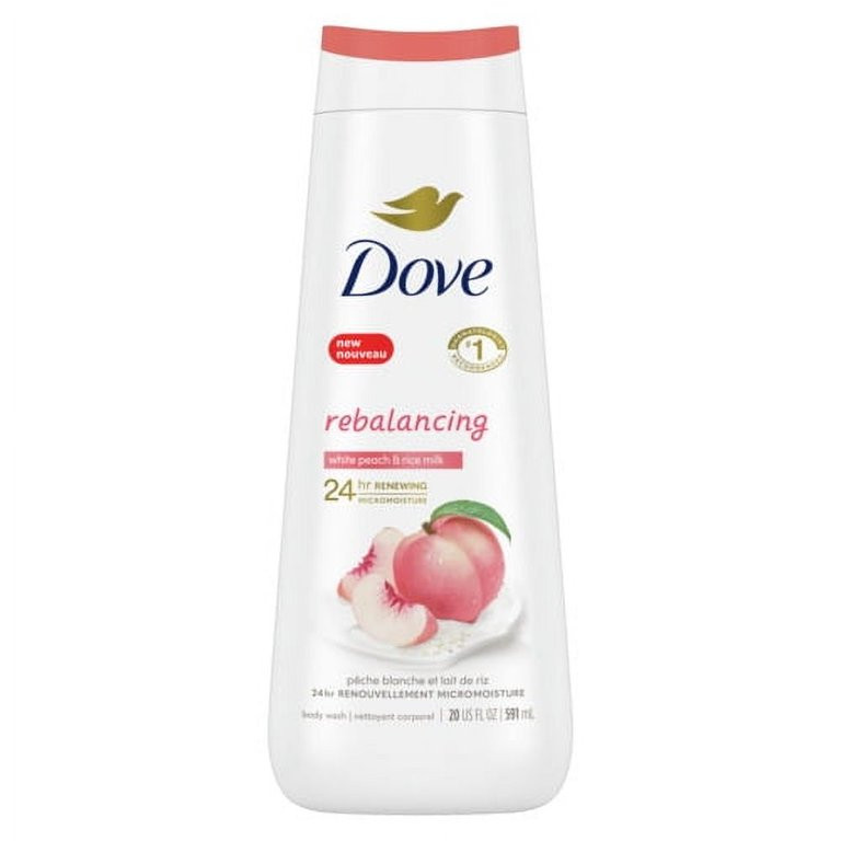 Dove Moisturizing Gentle Women's Body Wash, White Peach & Rice Milk All Skin Type, 20 oz | Walmart (US)
