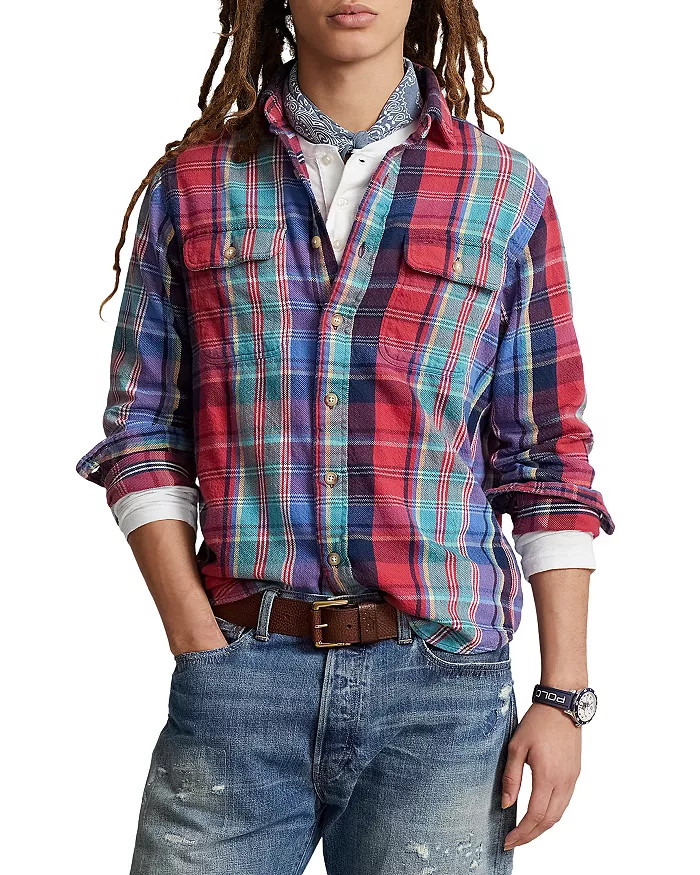 Custom Fit Plaid Flannel Work Shirt | Bloomingdale's (US)