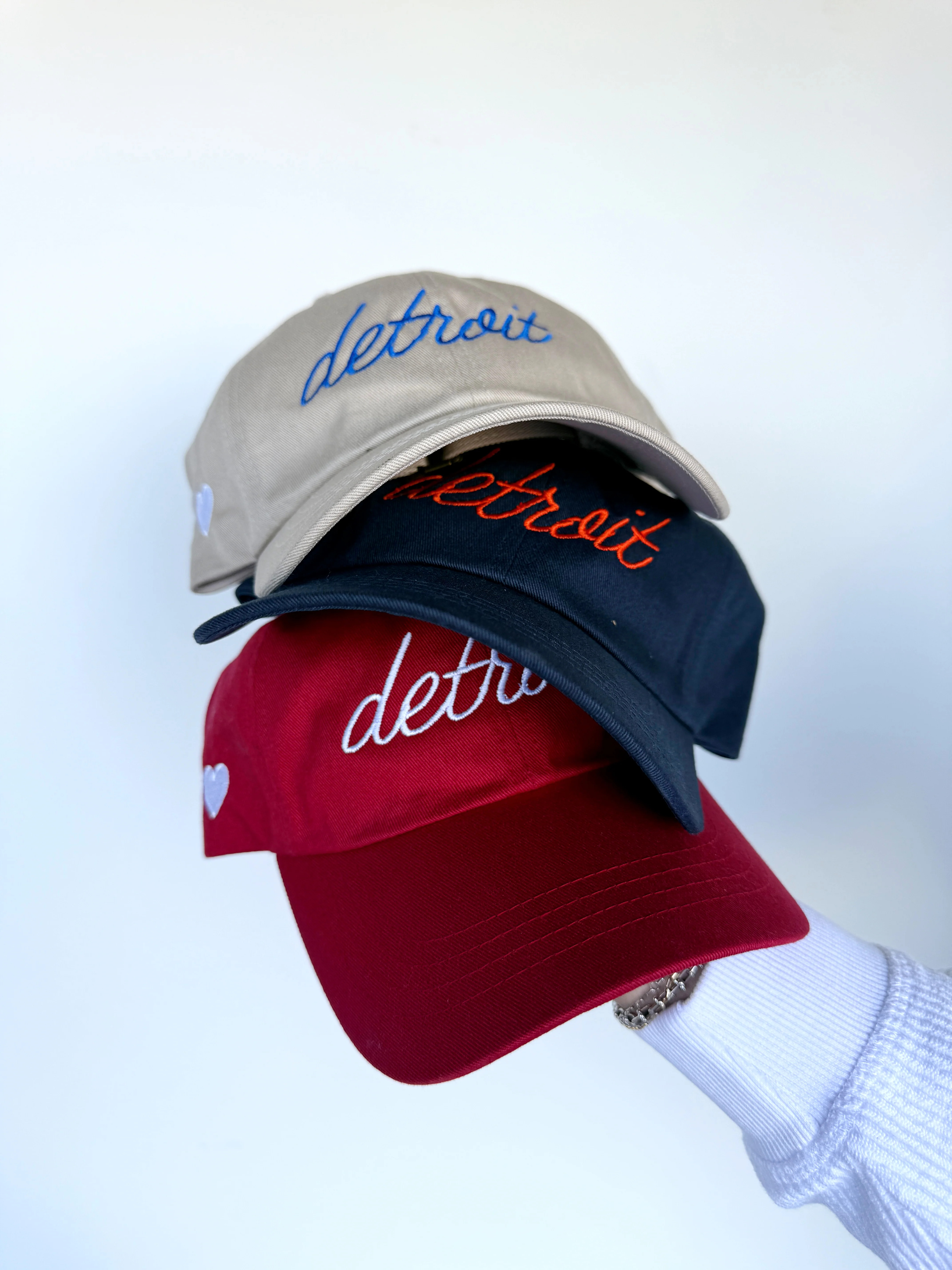 Detroit Script Embroidered Dad Hats | Kiloh + Co.