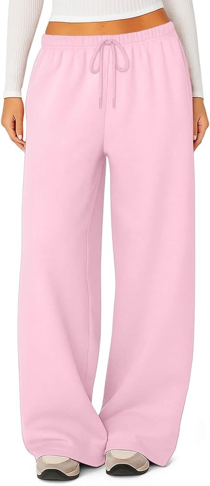 HeSaYep Women's Fleece Lined Sweatpants Winter Warm Wide Leg Sweat Pants Baggy Casual Pants with ... | Amazon (US)