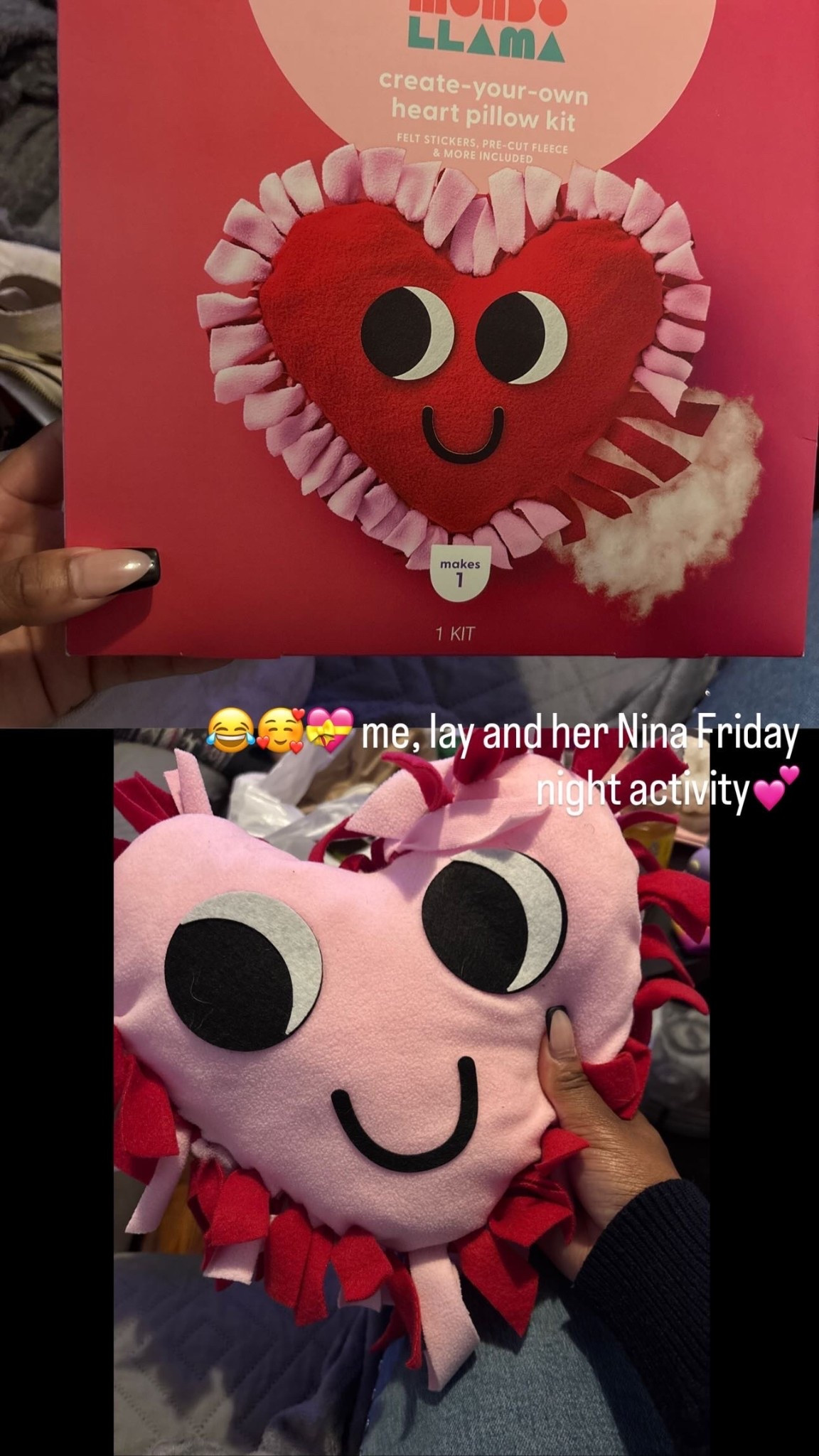 Cutest target V day pillow kit! 

Me and lay loved putting it together ! 🥰🤞💝

#LTKmomlife #LTKValentine