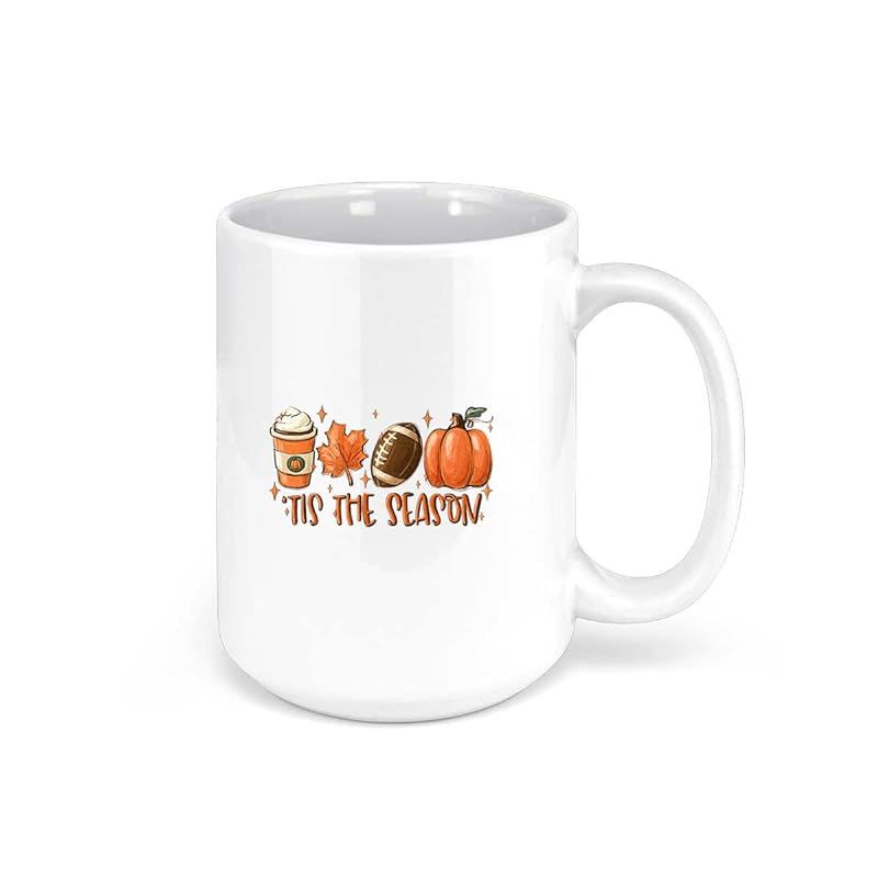 Fall Coffee Mugs | Tis The Season | 2022 Halloween Autumn Thanksgiving Gifts Decor Presents Ceram... | Amazon (US)