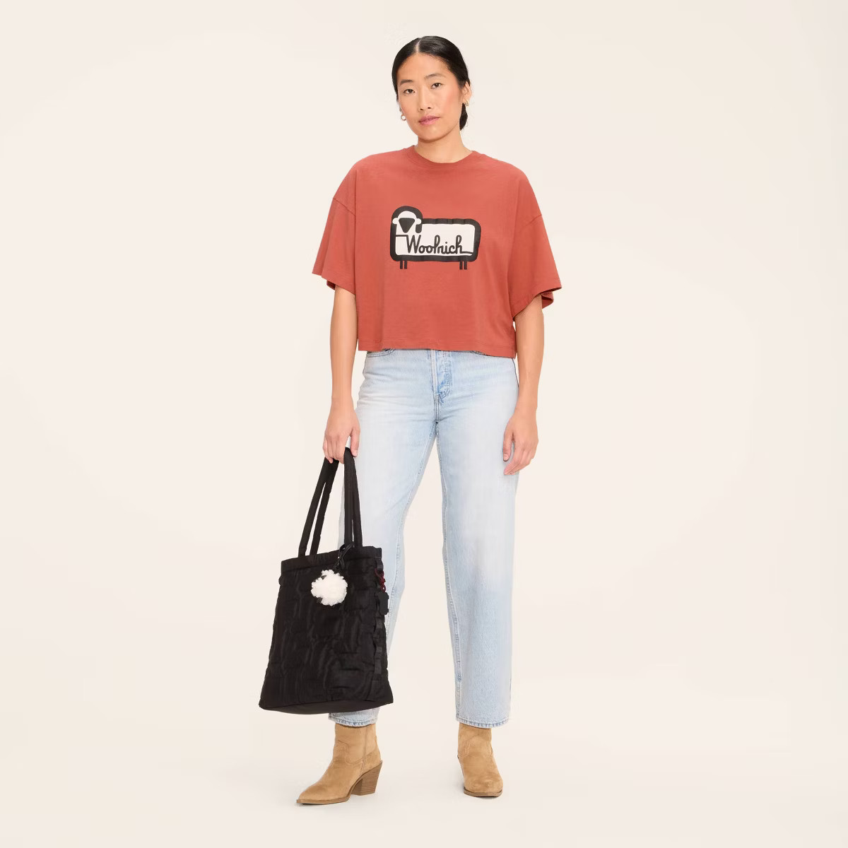 Women's Graphic Print Short Sleeve T-Shirt - Woolrich x Target Cinnamon | Target